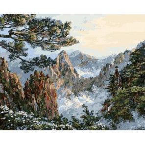 Китай. Хуаншань Раскраска картина по номерам на холсте Белоснежка