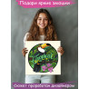 2 Тукан и тропические цветы Птицы Природа Яркая Раскраска картина по номерам на холсте