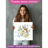 2 Девочка и козерог цветной Знак Зодиак Коллекция Cute girl Для детей Детские Дети Для девочек Раскраска картина по номерам на х