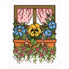 Цветочное окно Набор для вышивания Белоснежка