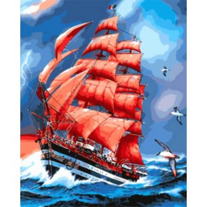 Парусник Америго Веспуччи Раскраска картина по номерам акриловыми красками на холсте