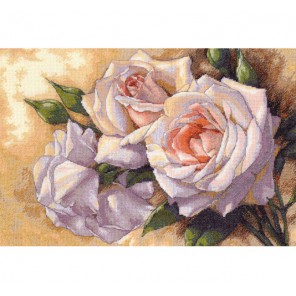Белые розы 35247 Набор для вышивания Dimensions ( Дименшенс ) в рамке