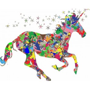Звездная лошадка Раскраска картина по номерам акриловыми красками на холсте Menglei