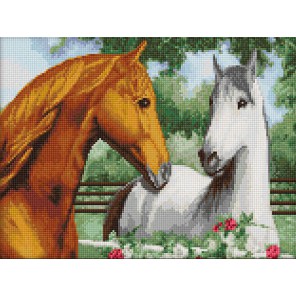 Пара лошадей Алмазная мозаика на твердой основе Iteso