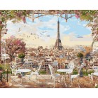 Любуясь Парижем Раскраска картина по номерам акриловыми красками на холсте