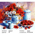 Количество цветов и сложность Натюрморт с черешней Раскраска картина по номерам акриловыми красками на холсте
