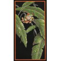 Древесная лягушка в листве Набор для вышивания Счетный крест Dimensions