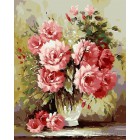 Розовые розы художник Антонио Джанильятти Раскраска картина по номерам акриловыми красками на холсте