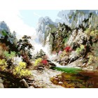 Шумный ручей Раскраска картина по номерам акриловыми красками на холсте