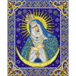 Богородица Остробрамская Набор для частичной вышивки бисером Паутинка