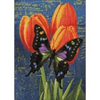 Раскладка Бабочка на тюльпанах Алмазная вышивка мозаика Гранни