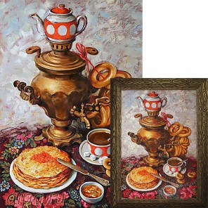 Увеличение Царский чай Алмазная вышивка мозаика Гранни