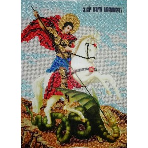 Святой Георгий Победоносец Набор для частичной вышивки бисером Вышиваем бисером