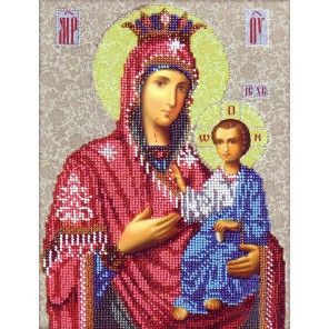 Иверская Богородица Набор для частичной вышивки бисером Вышиваем бисером