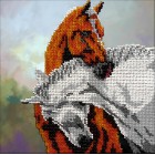 Лошади Набор для частичной вышивки бисером Вышиваем бисером