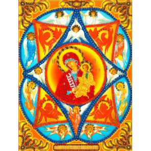 Богородица Неопалимая Купина Набор для частичной вышивки бисером Вышиваем бисером