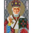 Святой Николай Угодник Набор для частичной вышивки бисером Вышиваем бисером