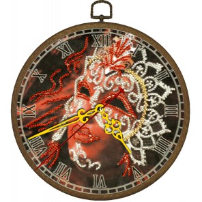 Часы Маска Набор с рамкой для частичной вышивки бисером Вышиваем бисером