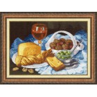 Натюрморт с сыром по мотивам картины Елены Шумаковой Набор для вышивания Золотое Руно