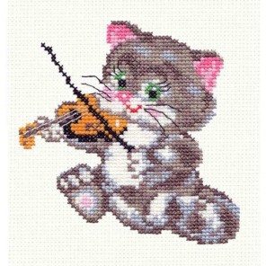 Котенок-музыкант Набор для вышивания Чудесная игла