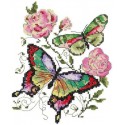 Бабочки и розы Набор для вышивания Чудесная игла