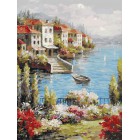 Городок на берегу Раскраска картина по номерам акриловыми красками на холсте Белоснежка
