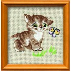 Котёнок с бабочкой Набор для вышивания Риолис
