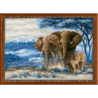 Слоны в саванне Набор для вышивания Риолис