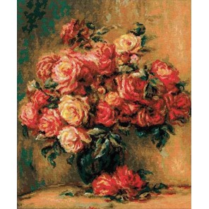 Букет роз по мотивам картины Пьера Огюста Ренуара Набор для вышивания Риолис