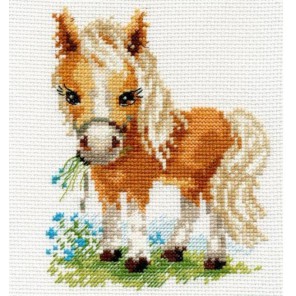 Белогривая лошадка Набор для вышивания Алиса