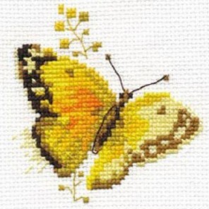 Яркие бабочки. Желтая Набор для вышивания Алиса
