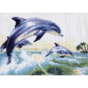 Дельфины Канва с рисунком для вышивки Матренин посад