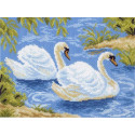 Тундровые лебеди Канва с рисунком для вышивки Матренин посад