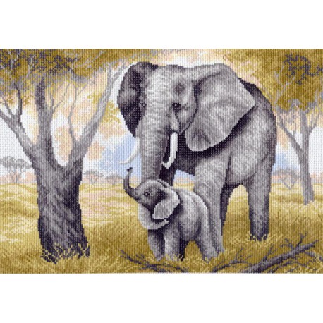 Слониха Ткань с рисунком Матренин посад