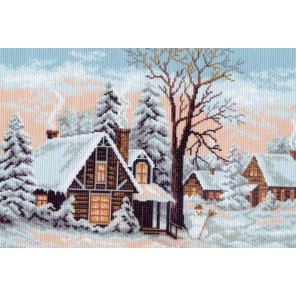Зима Ткань с рисунком Матренин посад
