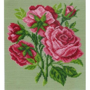 Розовые цветы Ткань с рисунком Матренин посад