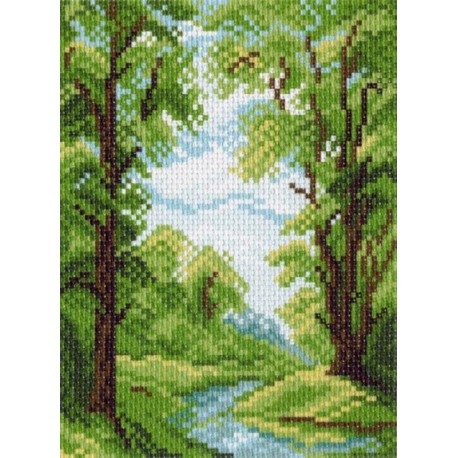 Лесной ручей Ткань с рисунком Матренин посад