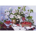 Натюрморт с ягодами Канва с рисунком для вышивки Матренин посад