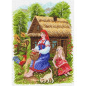 Деревенский пейзаж Канва с рисунком для вышивки Матренин посад