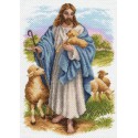 Иисус с барашком Канва с рисунком для вышивки Матренин посад
