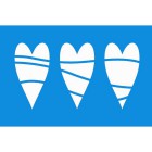Три сердца Трафарет 10х15 см Marabu