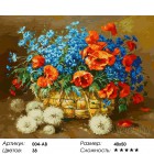 Количество цветов и сложность Лето в корзинке Раскраска ( картина ) по номерам акриловыми красками на холсте Белоснежка