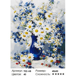 Любимые цветы Раскраска ( картина ) по номерам акриловыми красками на холсте Белоснежка