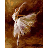 Изящная балерина Раскраска картина по номерам акриловыми красками на холсте Iteso