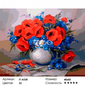 Фелиция с маками Раскраска картина по номерам акриловыми красками на холсте Iteso | Картину по номерам купить