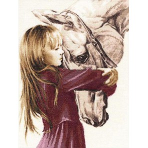 Девочка с лошадью Набор для вышивания Золотое Руно