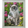 Готовая картина Кот и лето Алмазная вышивка мозаика Гранни