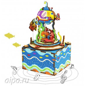 Подводный мир с музыкальными эффектами 3D Пазлы Деревянные