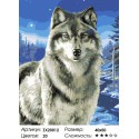 Волк в заполярье Раскраска картина по номерам на холсте 