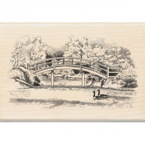 Прогулочный мостик Штамп на деревянной основе:  для скрапбукинга, кардмейкинга Inkadinkado
